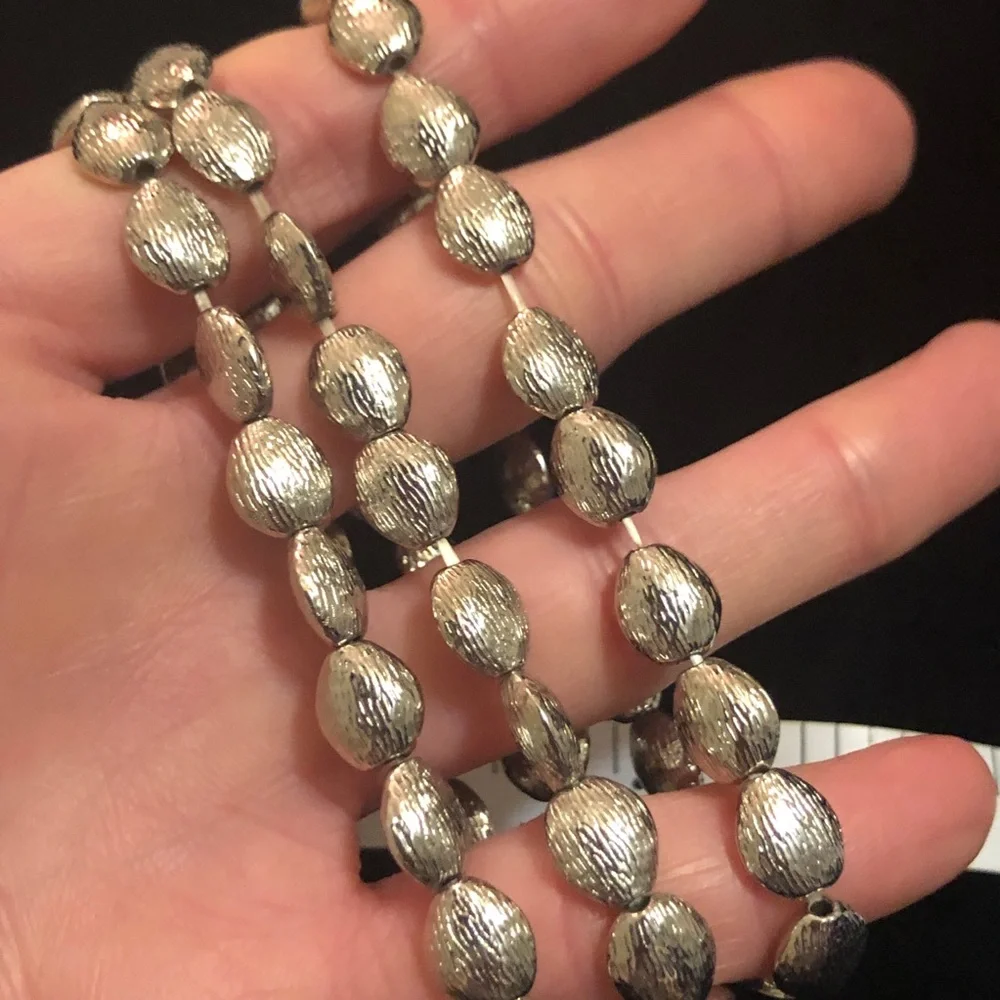 Silver Tone Stretchy Bracelet Set of Three